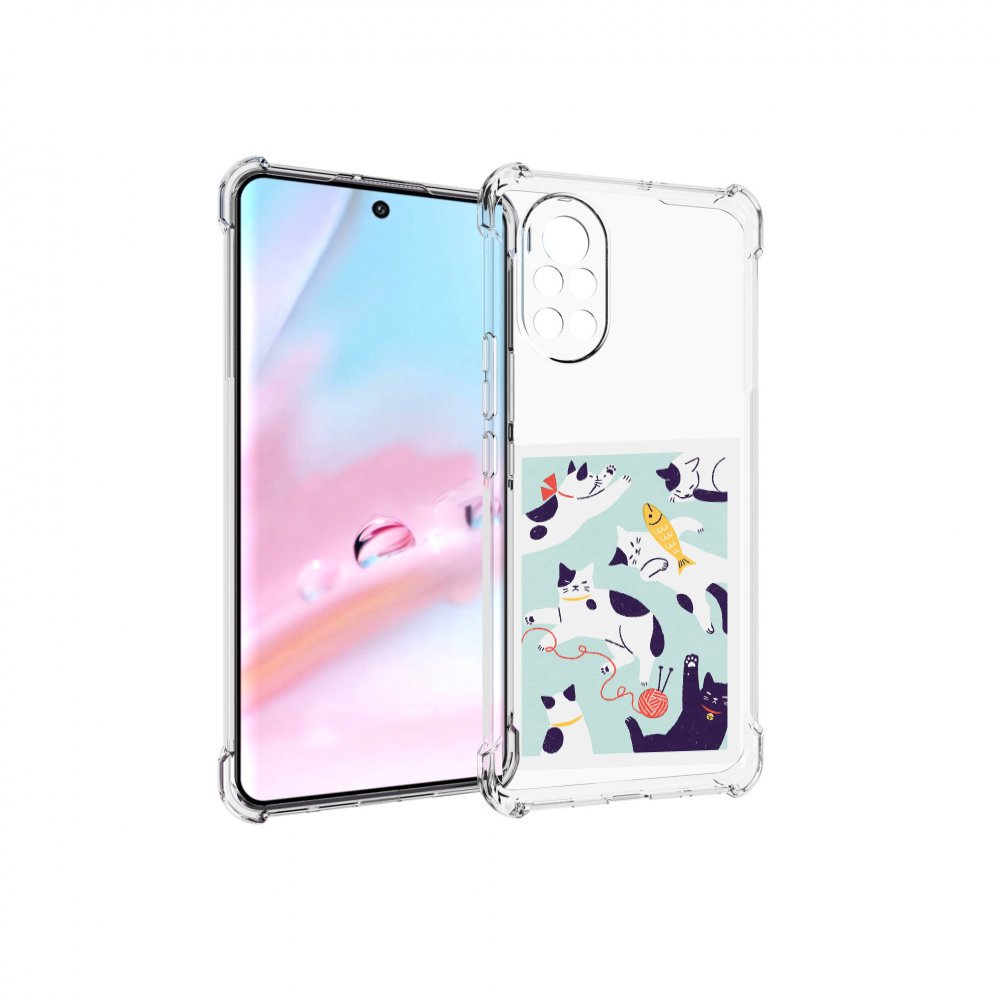 

Чехол MyPads коты-с-клубками для Huawei Nova 8 (ANG-LX1), Прозрачный, Tocco