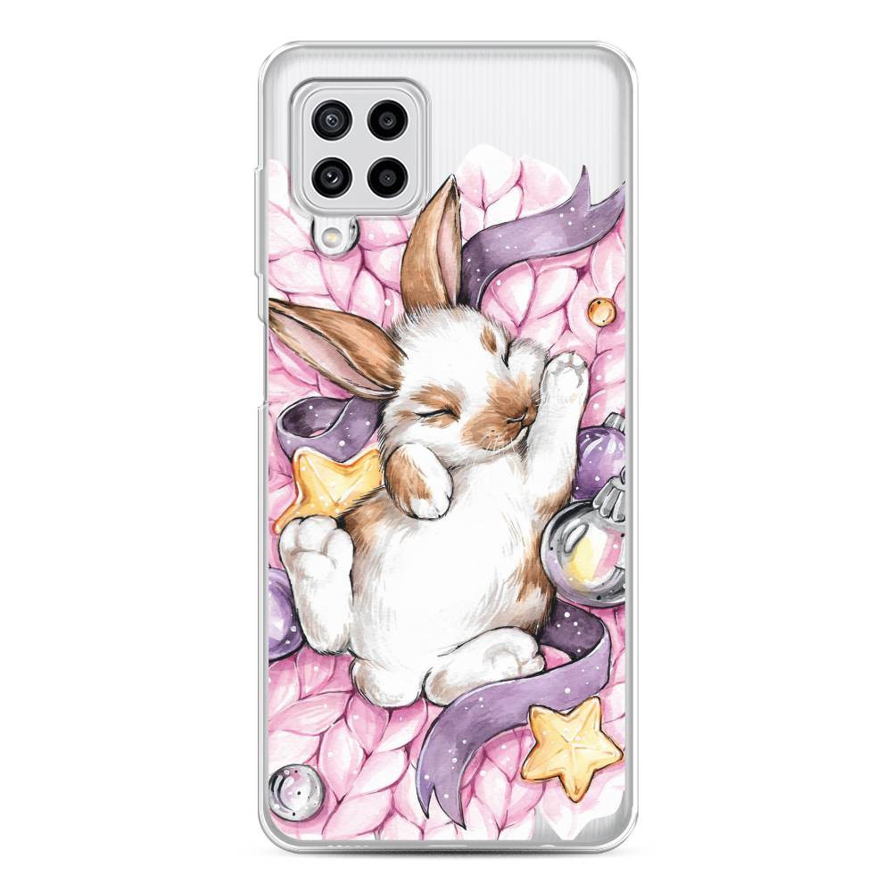 

Чехол на Samsung Galaxy A22/M22/M32 "Кролик спит", Розовый;белый, 2103450-5