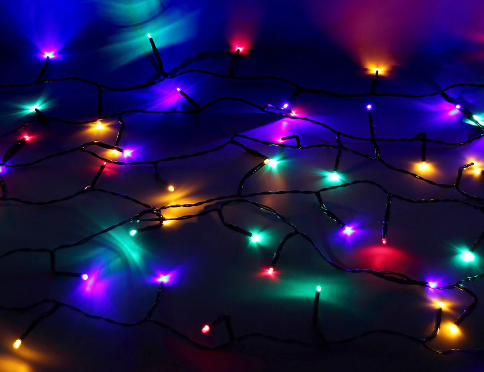 фото Световая гирлянда новогодняя kaemingk нить объемная mor 1017553 36 м разноцветный