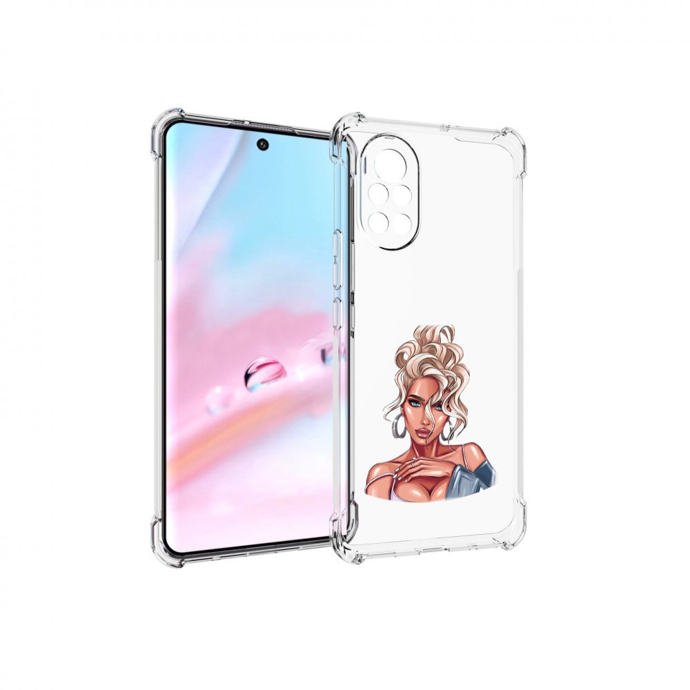 

Чехол MyPads красивая-блондинка женский для Huawei Nova 8 (ANG-LX1), Прозрачный, Tocco