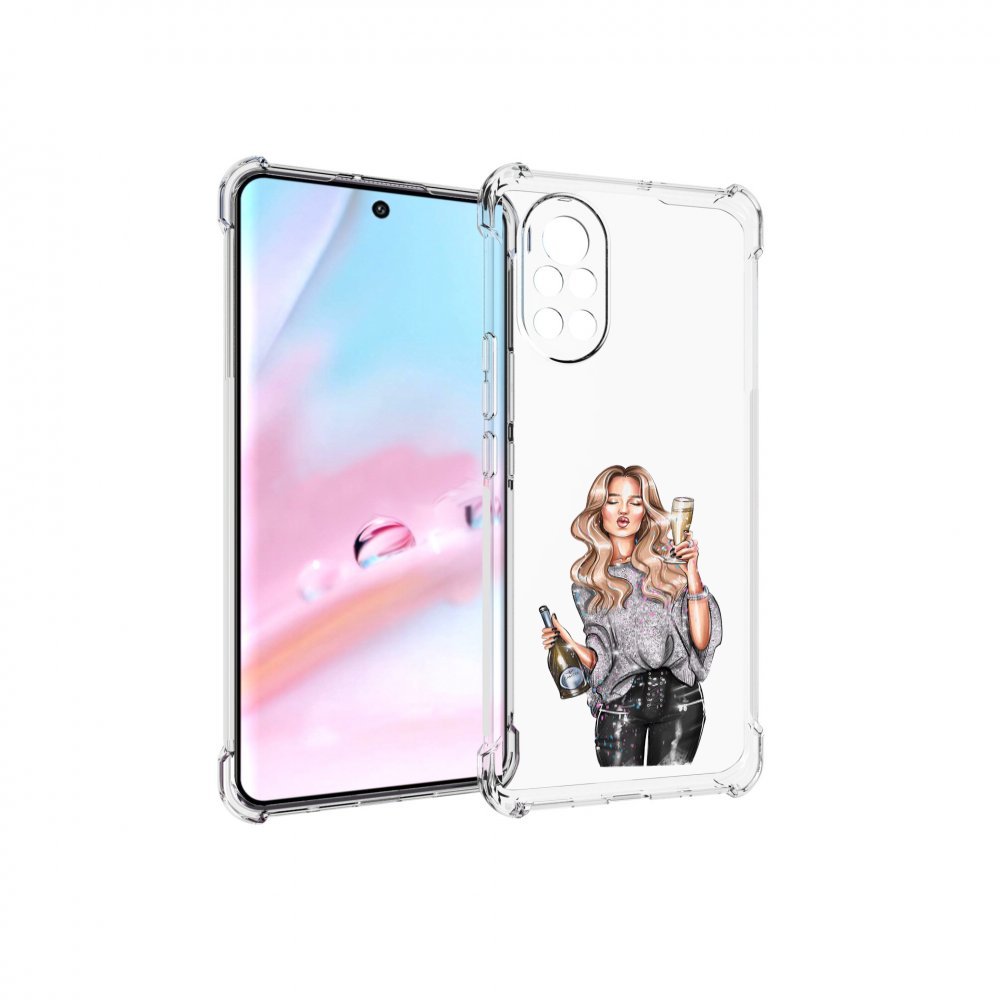 

Чехол MyPads красивая-любительница-шампанского женский для Huawei Nova 8 (ANG-LX1), Прозрачный, Tocco