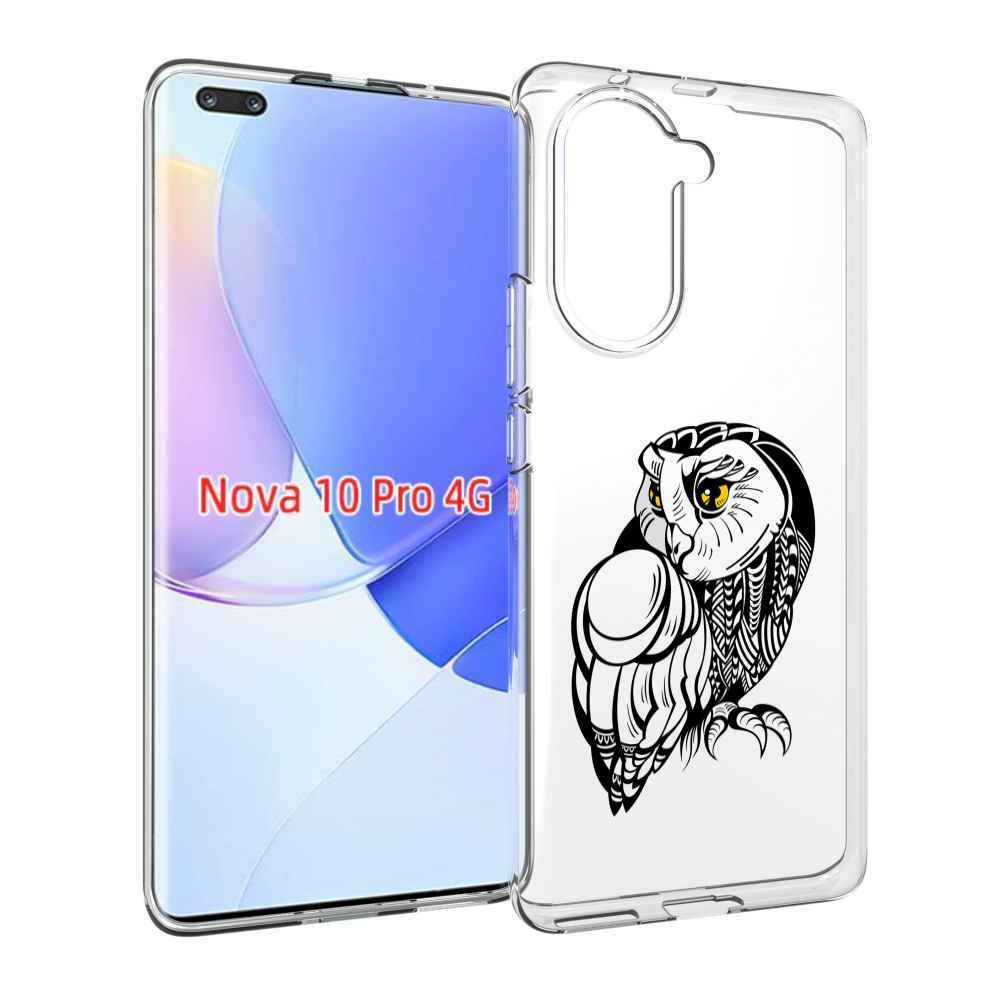 Чехол MyPads сова-красотка для Huawei Nova 10 Pro противоударный
