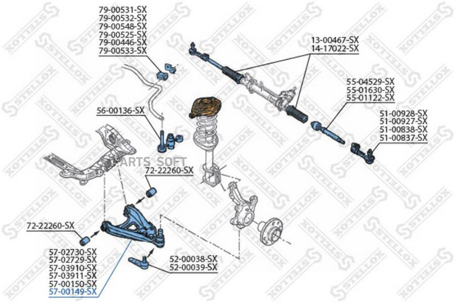 

57-00149-sx_рычаг правый renault megan all 97>