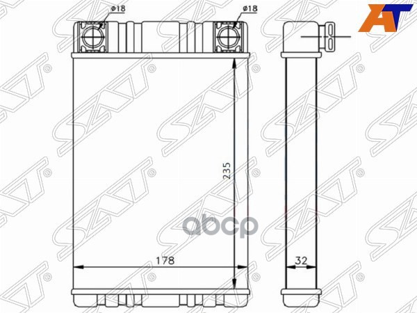 

SAT Радиатор отопителя салона MERCEDES C-CLASS W203 00-/CLK W209 02-/GW W463 89-/SL W230 0