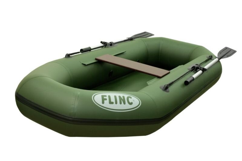 фото Лодка гребная flinc f240l, надувная, оливковый