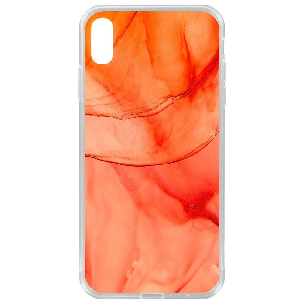

Чехол-накладка Krutoff Clear Case Абстракт оранж для iPhone XS Max, Прозрачный