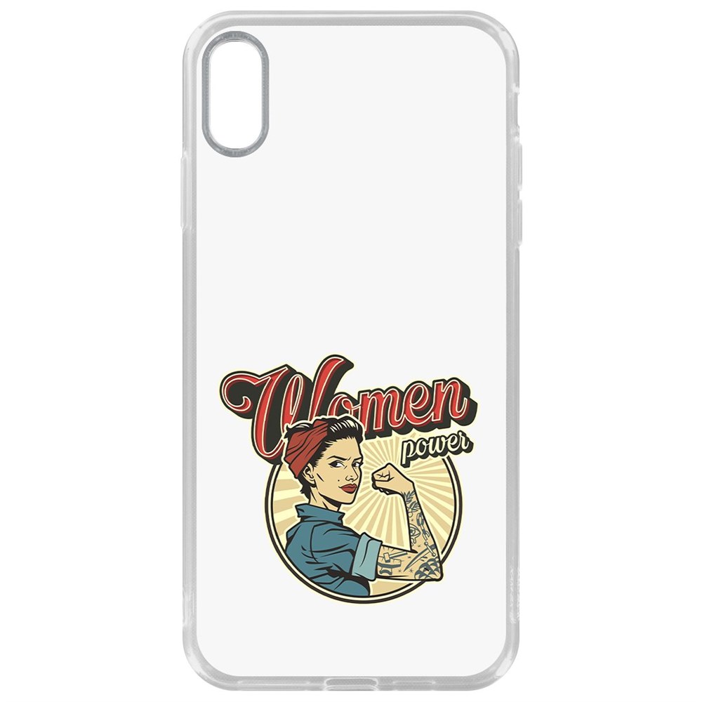 

Чехол-накладка Krutoff Clear Case Women Power для iPhone XS Max, Прозрачный