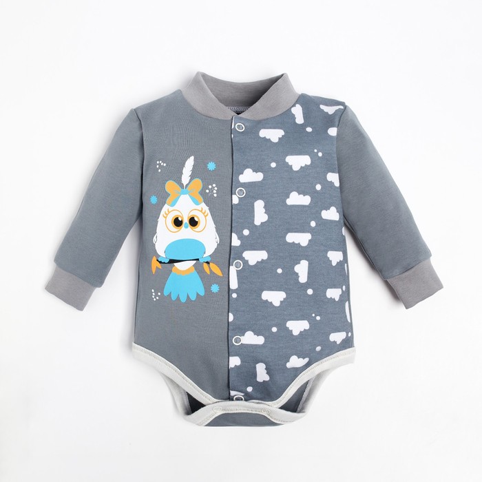 

Боди детское, серый/совы, 80