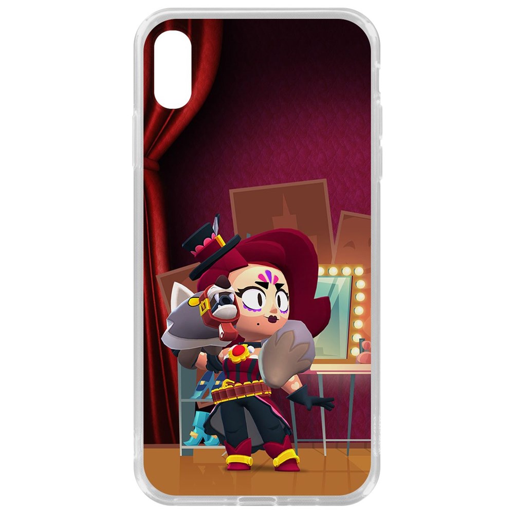 

Чехол-накладка Krutoff Clear Case Brawl Stars-Лихая Лола для iPhone XS Max, Прозрачный
