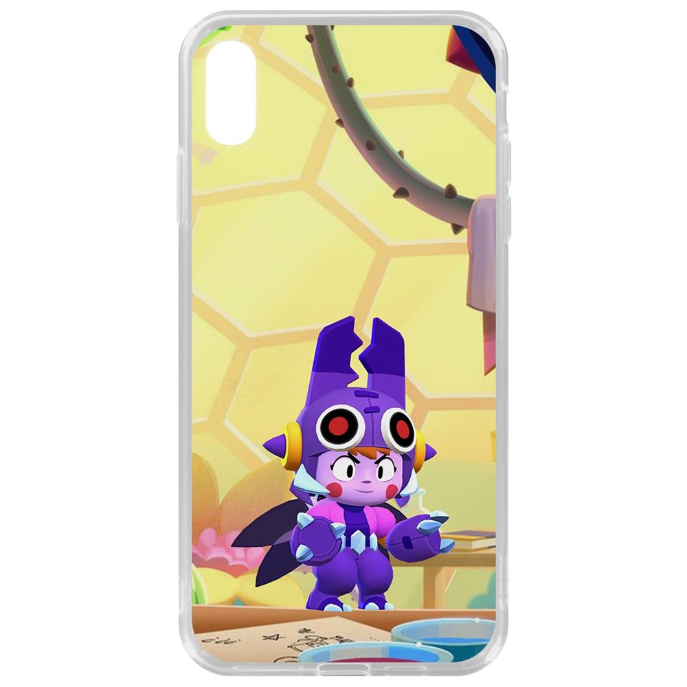 

Чехол-накладка Krutoff Clear Case Brawl Stars-Мегамуха Беа для iPhone XS Max