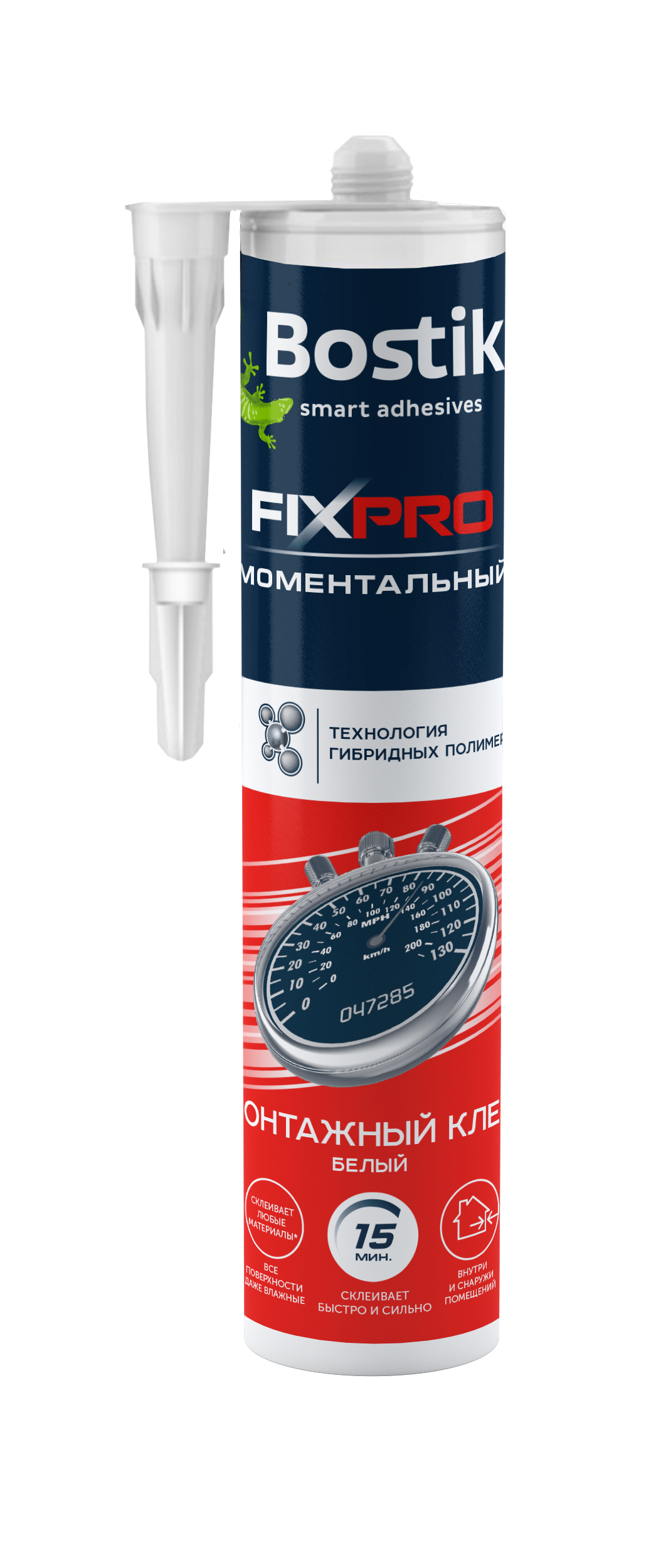 

Монтажный клей BOSTIK FIXPRO гибридный моментальный белый 280мл