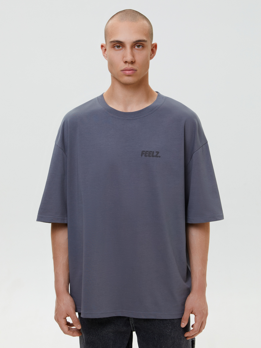 

Футболка унисекс Feelz Solid серая XL, Серый, Solid