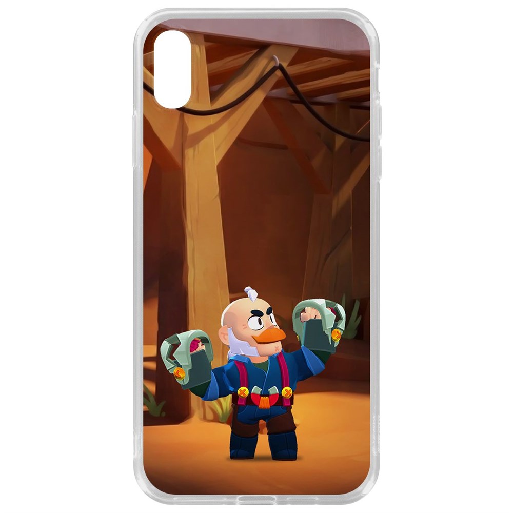 

Чехол-накладка Krutoff Clear Case Brawl Stars-Сэм для iPhone XS Max, Прозрачный