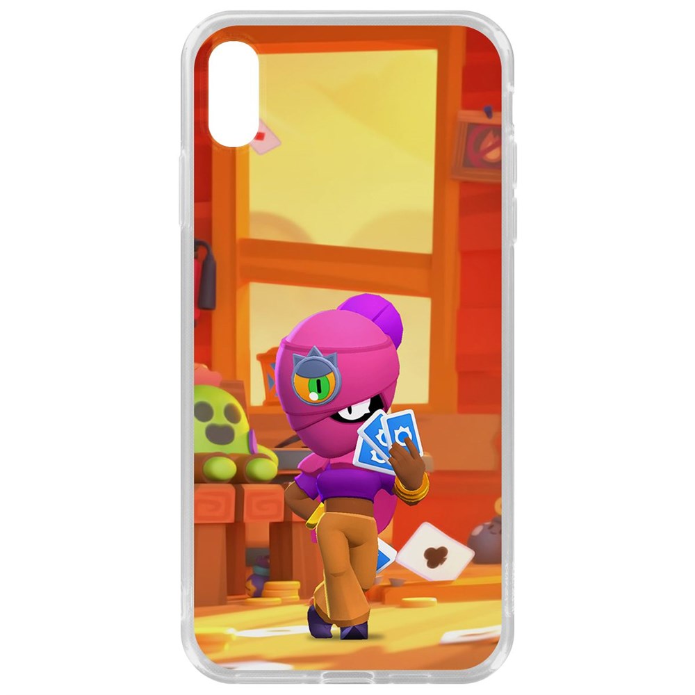 

Чехол-накладка Krutoff Clear Case Brawl Stars-Тара для iPhone XS Max, Прозрачный