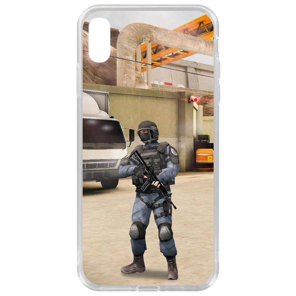 

Чехол-накладка Krutoff Clear Case Cтандофф 2 (Standoff 2) - GIGN для iPhone XS Max, Прозрачный