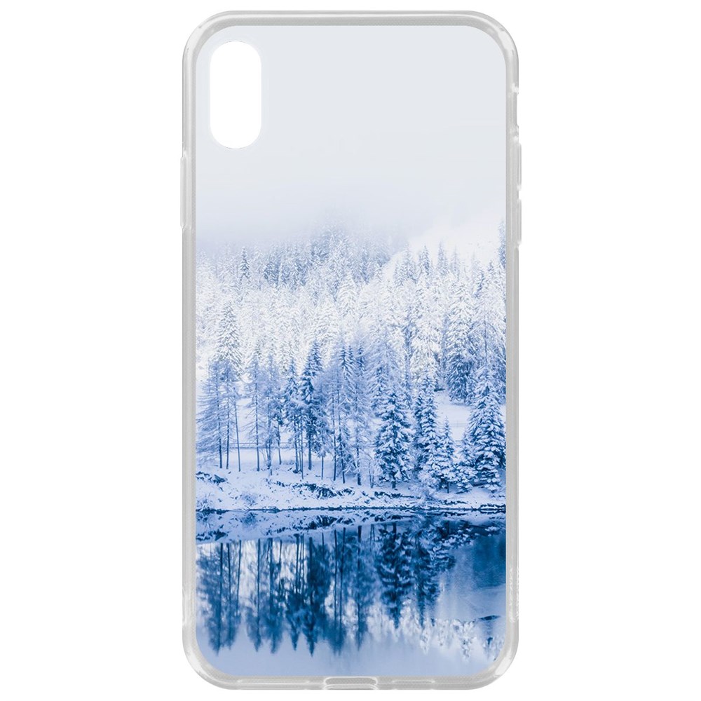

Чехол-накладка Krutoff Clear Case Зимняя река для iPhone XS Max, Прозрачный