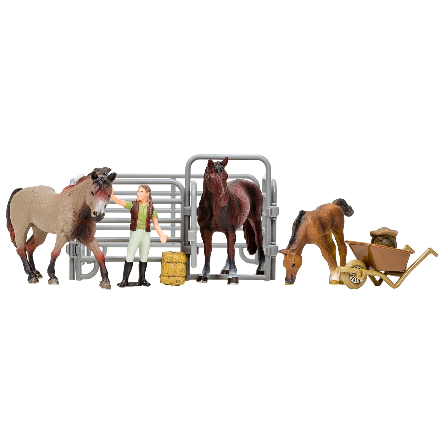 Лошадка 3 в 1. Лошадки на ферме. Игрушки фигурки Планета животных ферма лошадь. Schleich водопой. Набор животные и фермер.