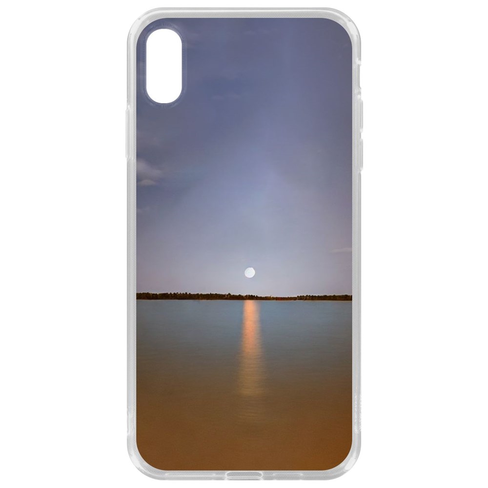 

Чехол-накладка Krutoff Clear Case Закат над рекой для iPhone XS Max, Прозрачный