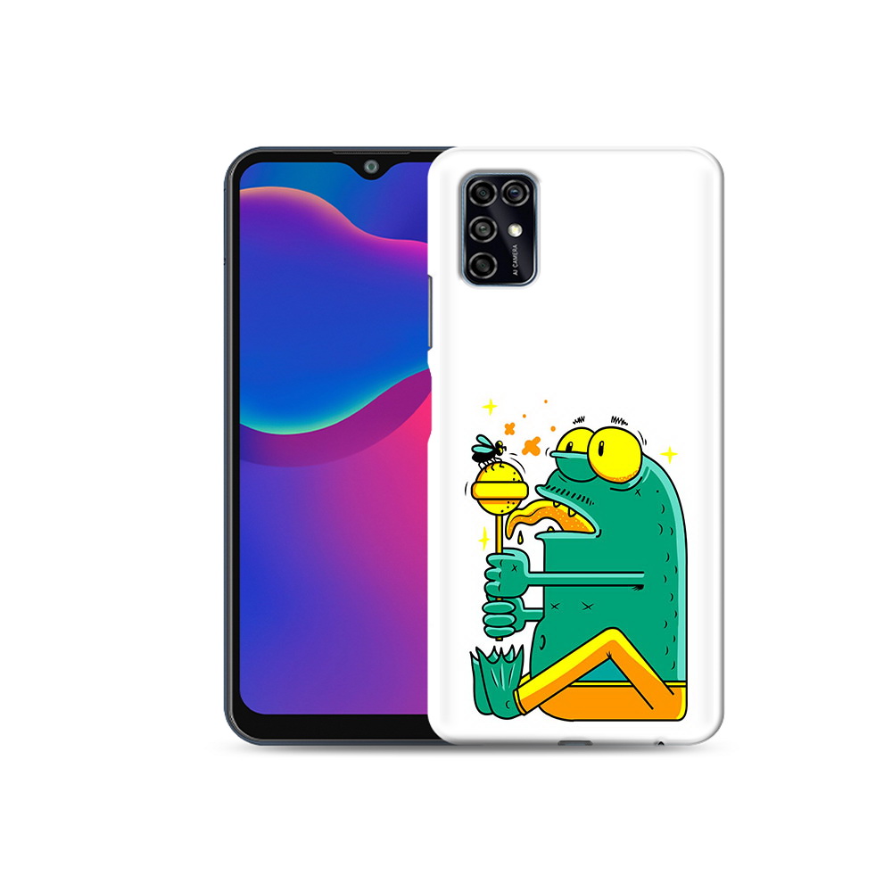 

Чехол MyPads Tocco для ZTE Blade V2020 Smart Зеленая лягушка с чупа чупсом, Прозрачный, Tocco