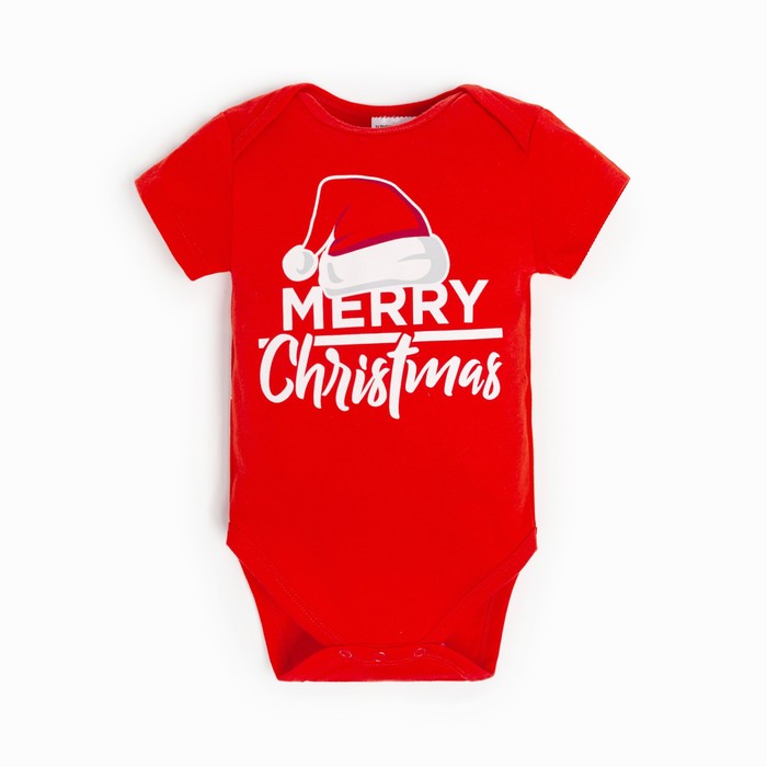 

Боди детское Крошка Я Р00000028, красный, 62, Футболки Merry Christmas