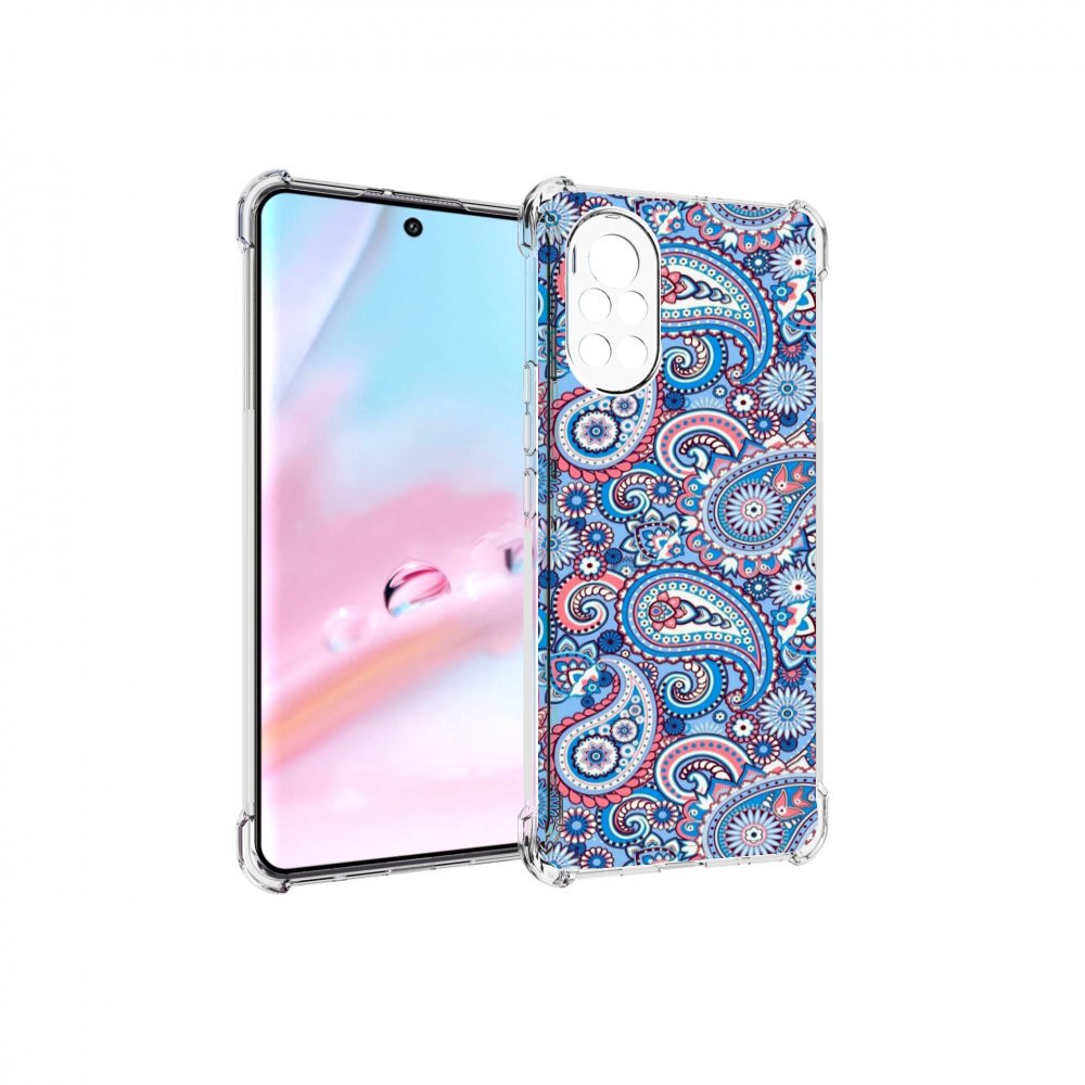 

Чехол MyPads красивый голубой арнамент для Huawei Nova 8 (ANG-LX1), Прозрачный, Tocco