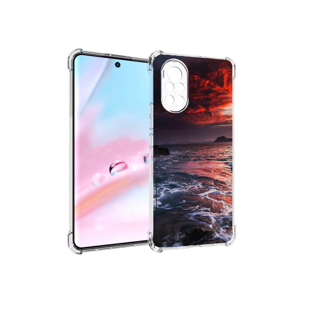 

Чехол MyPads красивый залив для Huawei Nova 8 (ANG-LX1), Прозрачный, Tocco