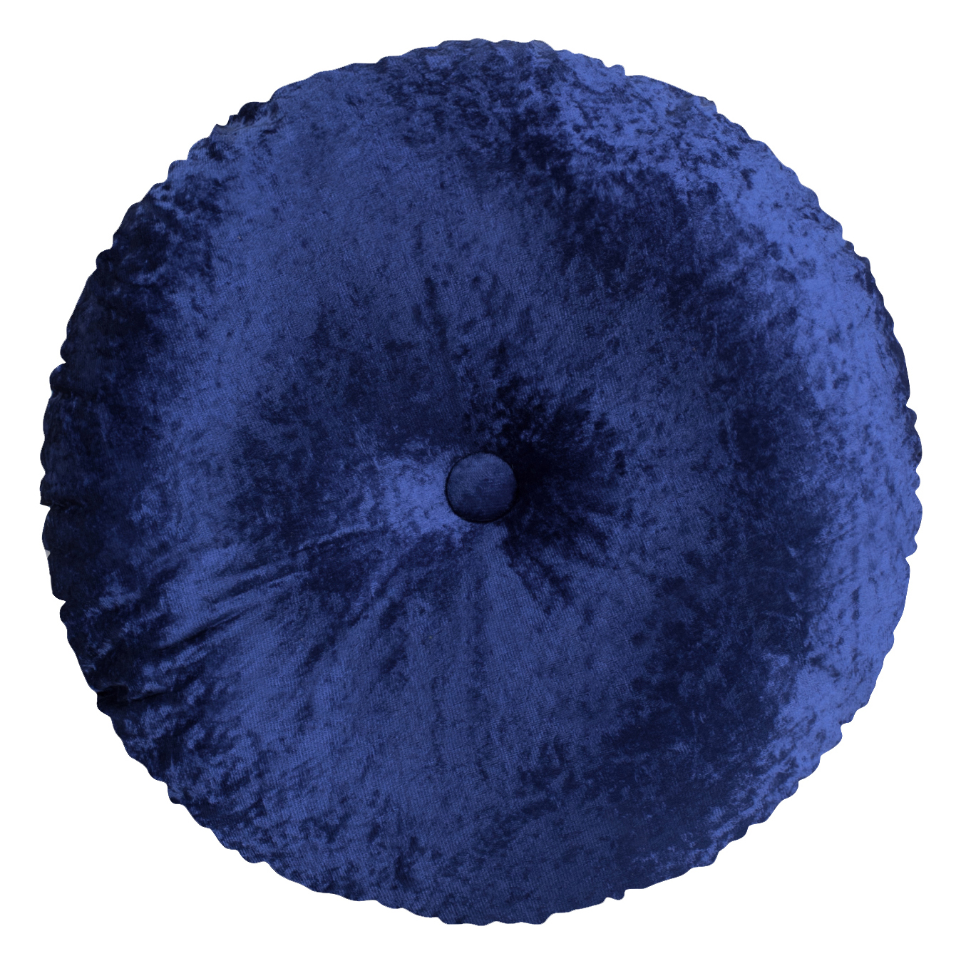 фото Декоративная подушка круглая бархат плюш с пуговицей zengintex, 40х40 см.