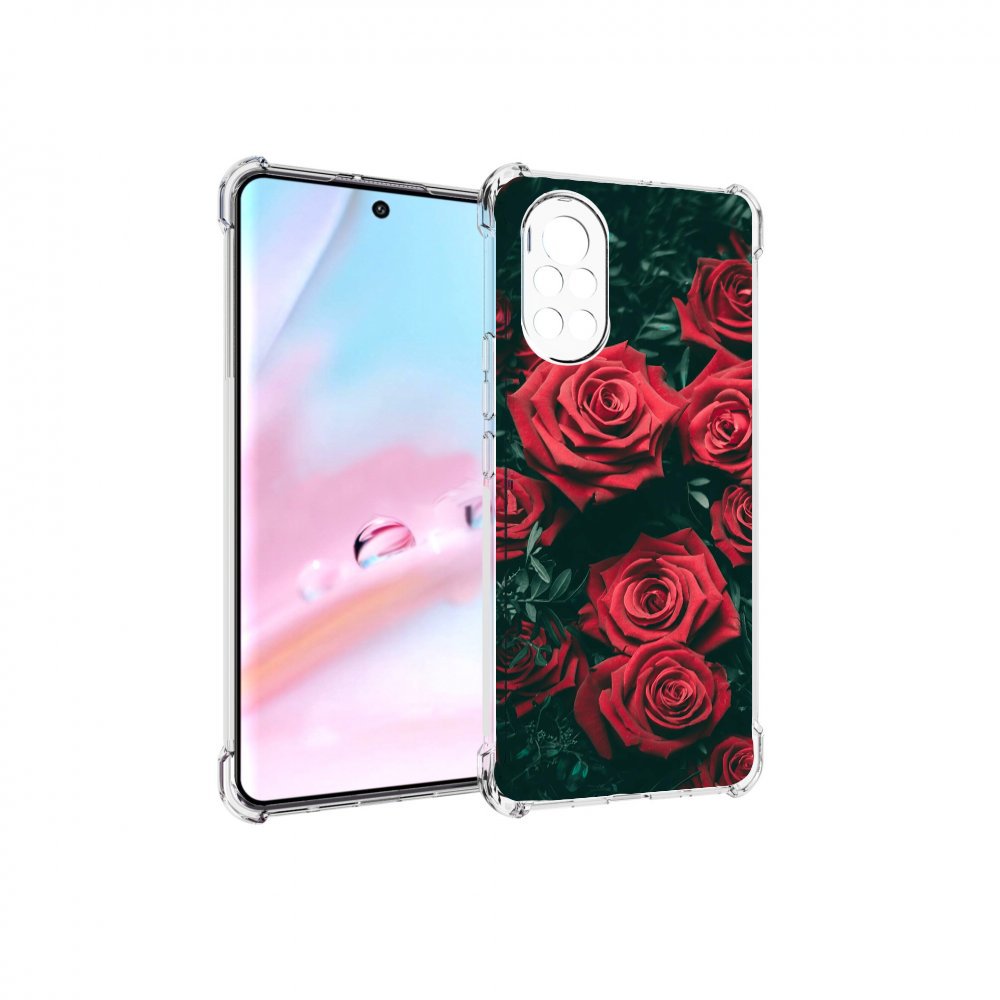 Чехол MyPads красные-бархатные-розы для Huawei Nova 8 (ANG-LX1)