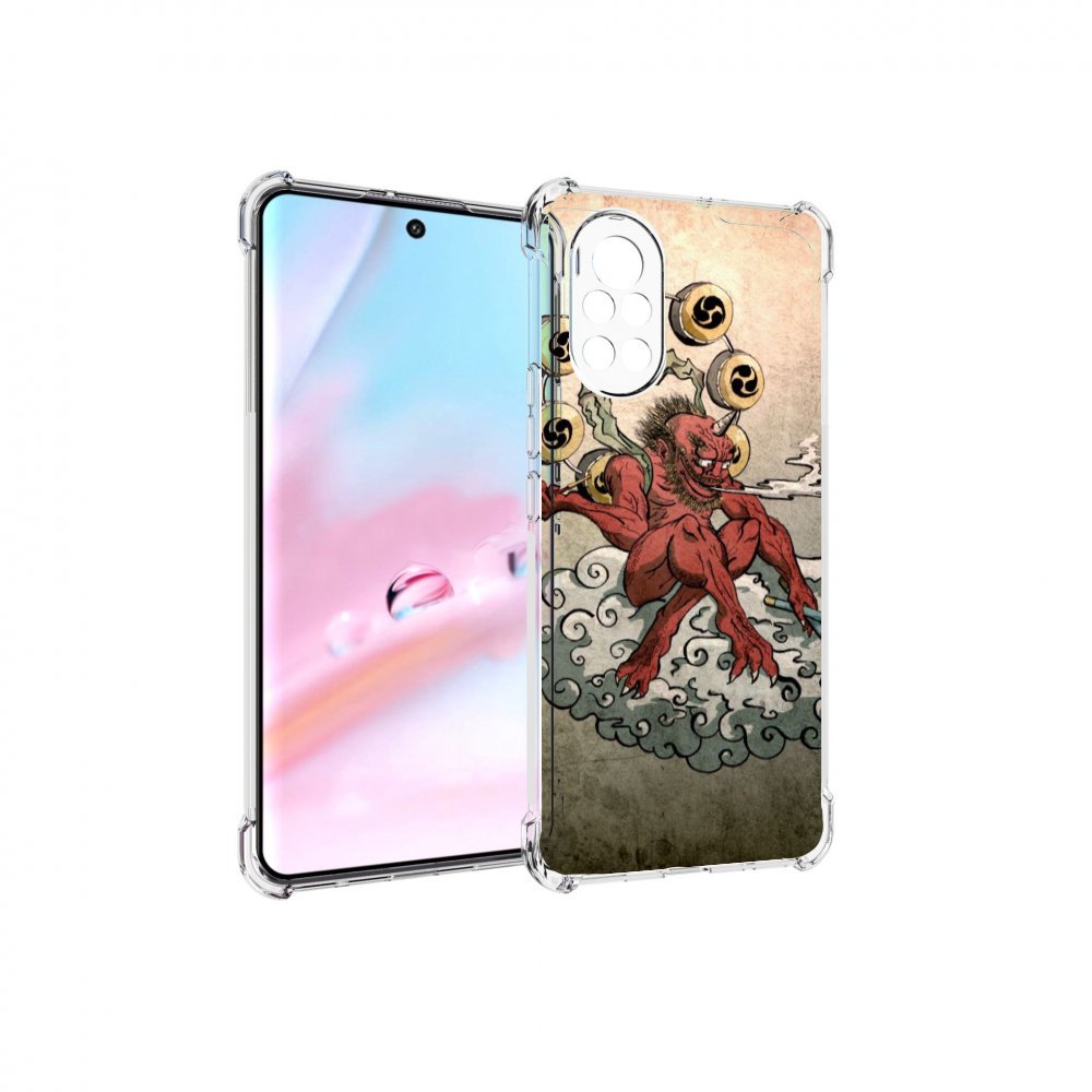 

Чехол MyPads красный чертик на облаке для Huawei Nova 8 (ANG-LX1), Прозрачный, Tocco