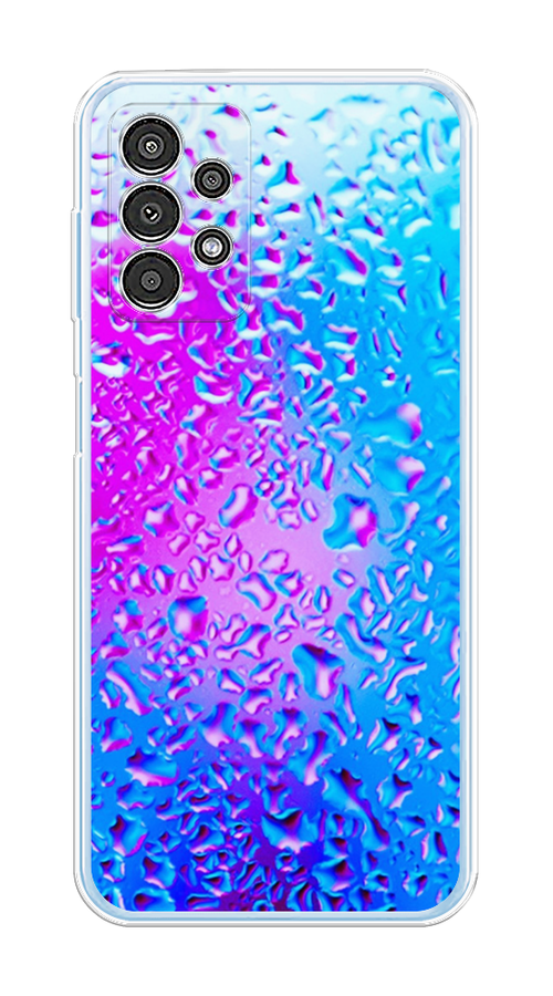 

Чехол на Samsung Galaxy A13 4G "Капли на стекле", Голубой;розовый, 2104850-3