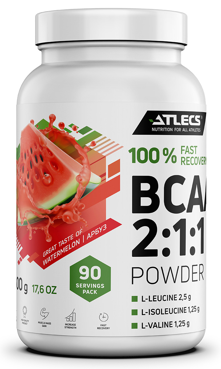 фото Atlecs bcaa 2.1.1, 500 g, (арбуз)