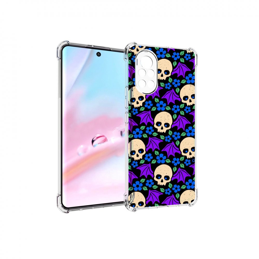 

Чехол MyPads крылатые черепа для Huawei Nova 8 (ANG-LX1), Прозрачный, Tocco