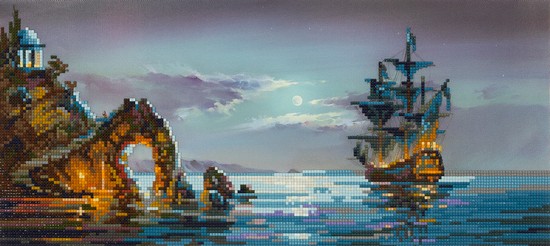 

Фрея Алмазная вышивка Лунная ночь ALVR-246 20x45 см