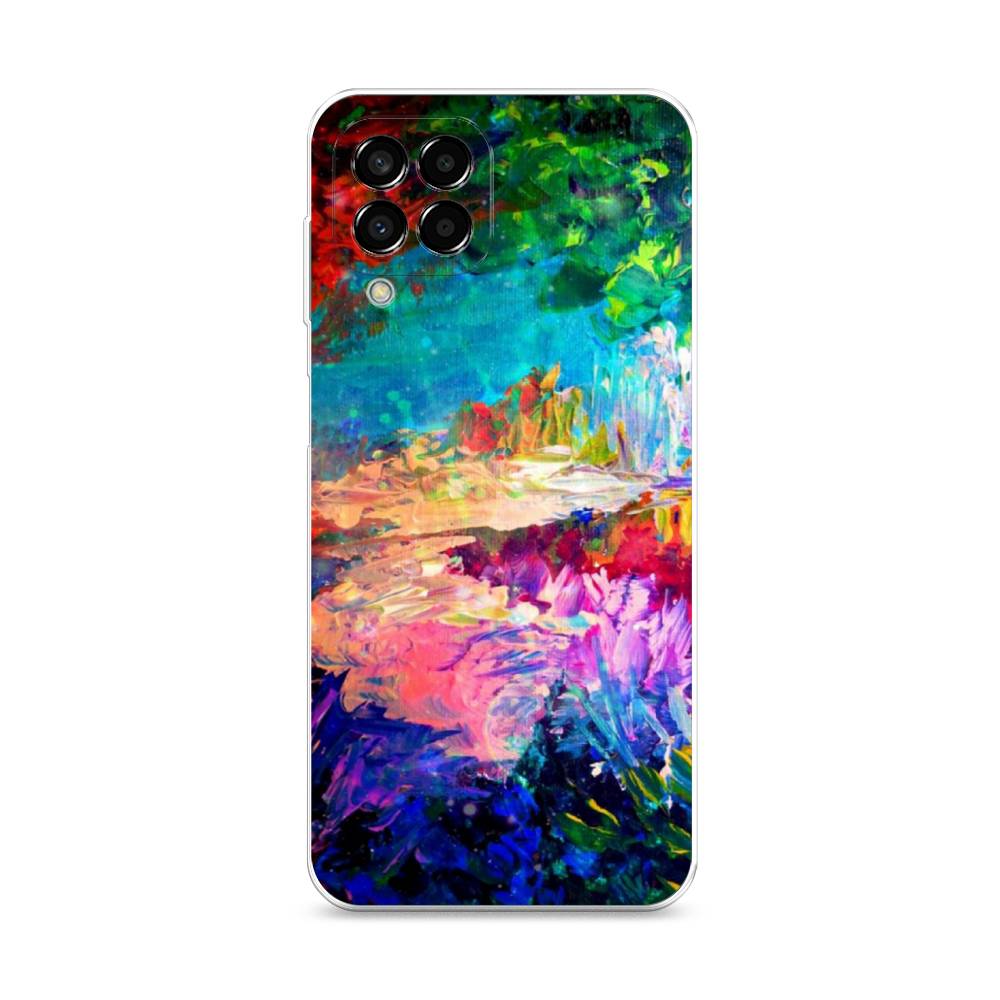 

Чехол на Samsung Galaxy M33 "Лес-гуашь", Синий;розовый;зеленый, 2105650-4