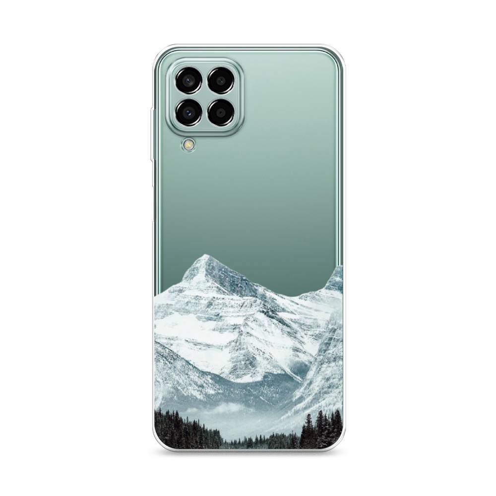 

Чехол на Samsung Galaxy M33 "Горы арт 1", Белый;зеленый, 2105650-2