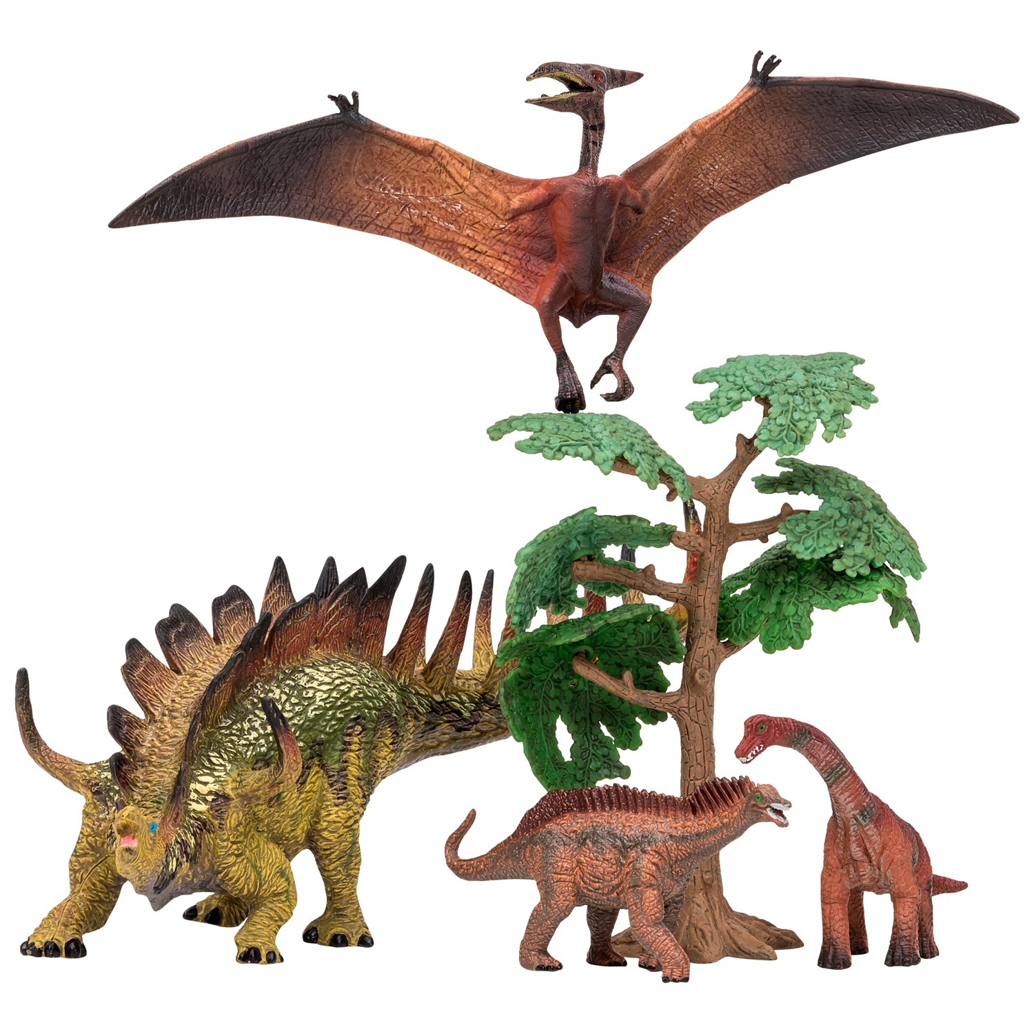фото Фигурка masai mara мир динозавров , птеродактиль, кентрозавр, диплодок, амаргазавр