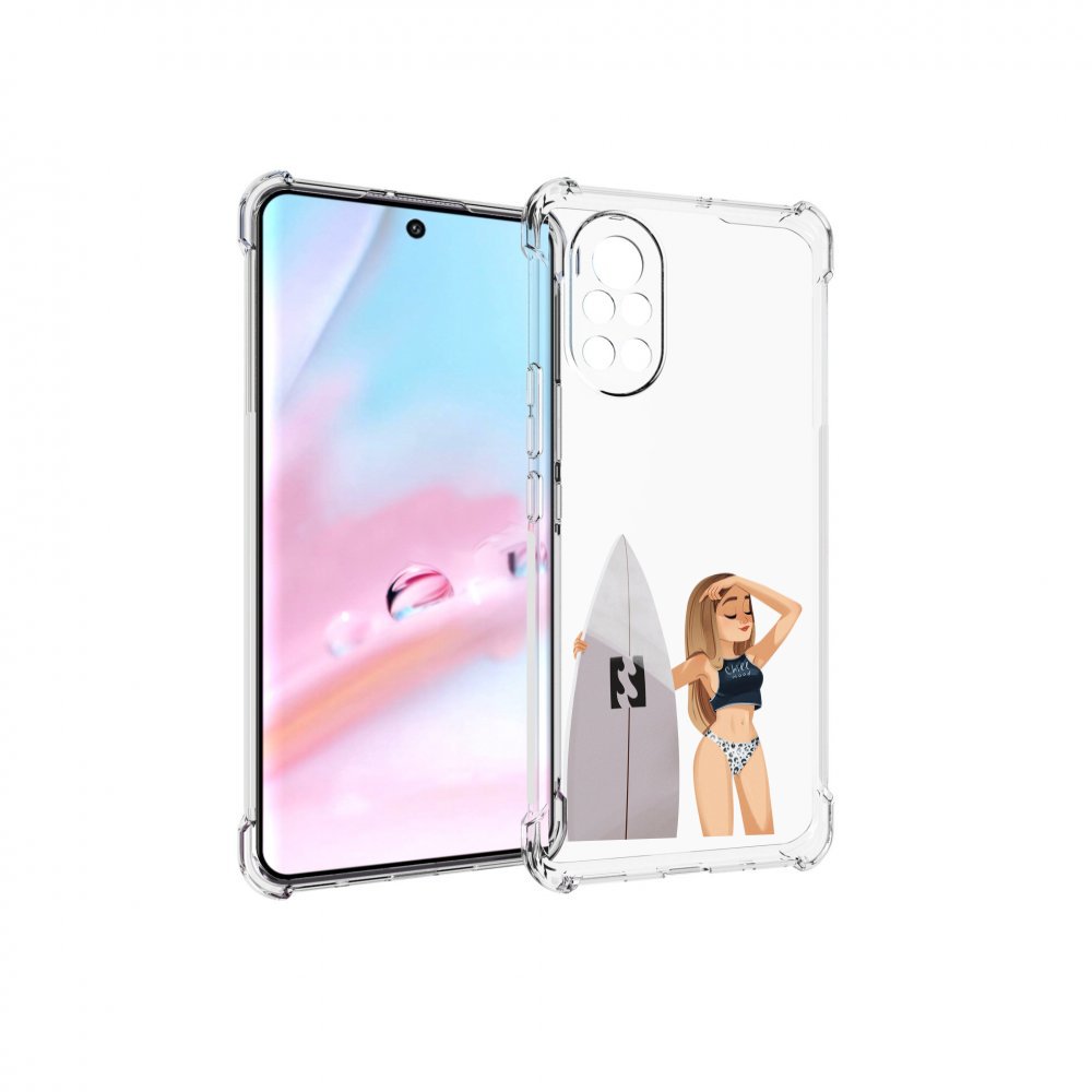 

Чехол MyPads летний-серф для Huawei Nova 8 (ANG-LX1), Прозрачный, Tocco