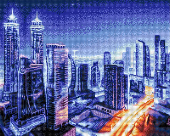 

Фрея Алмазная вышивка Ритм ночного города ALVA-25 50x40 см