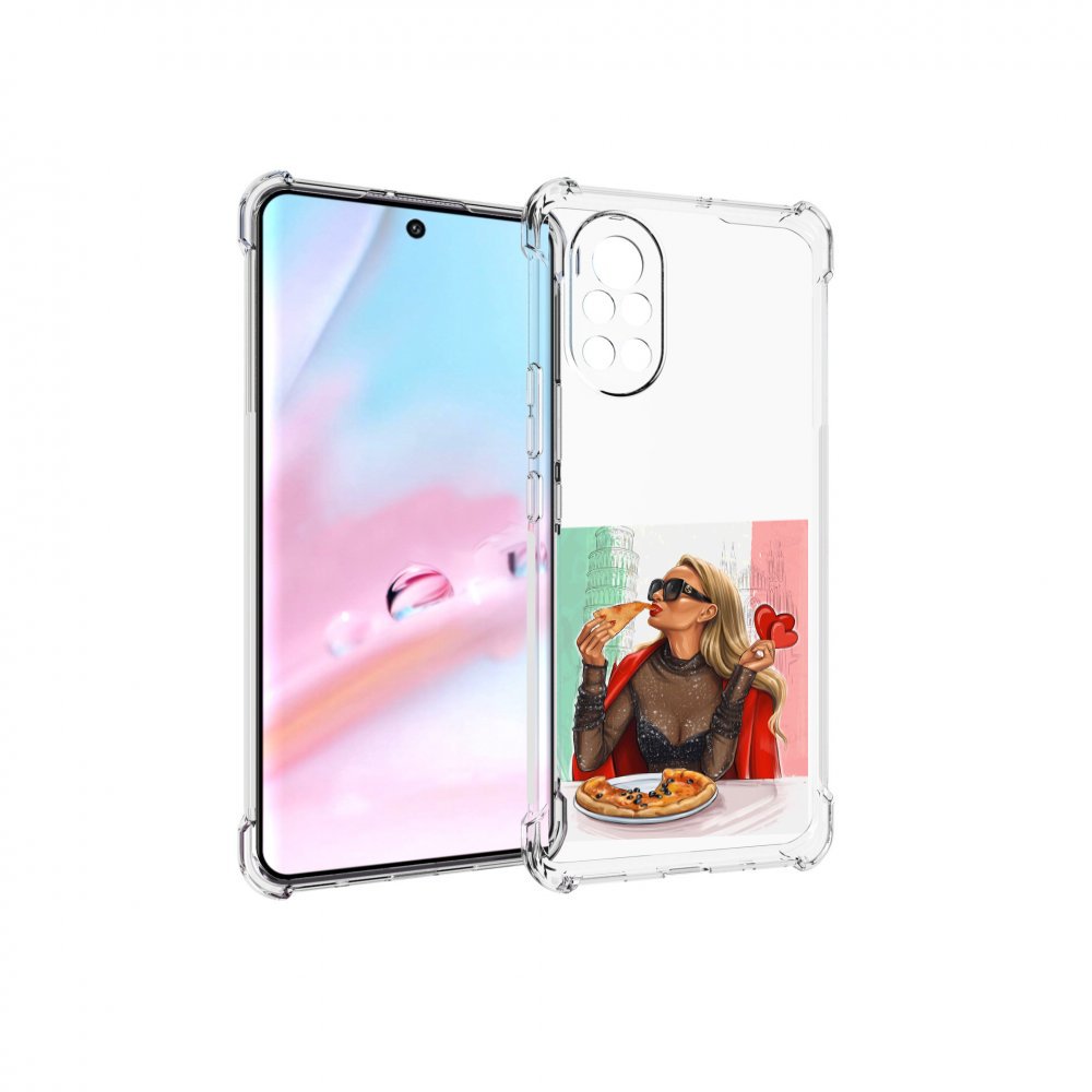 

Чехол MyPads любительница-пиццы женский для Huawei Nova 8 (ANG-LX1), Прозрачный, Tocco