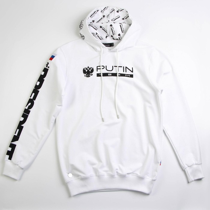 

Толстовка Putin team, Mr. President, белая, размер 58-60