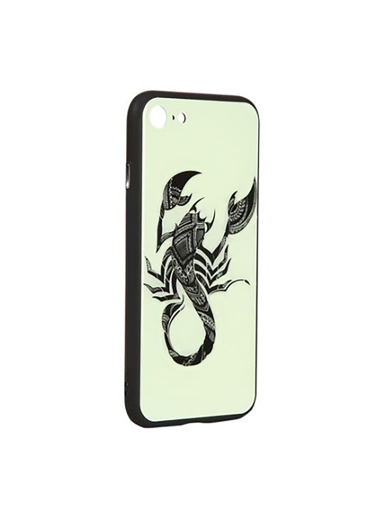 Светящийся в темноте стеклянный защитный чехол FLEXIS для iPhone 7/8 Скорпион