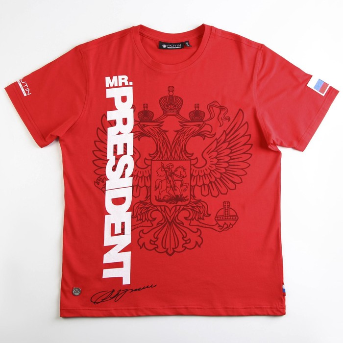 

Футболка Putin team, Mr. President, красная, размер 50-52