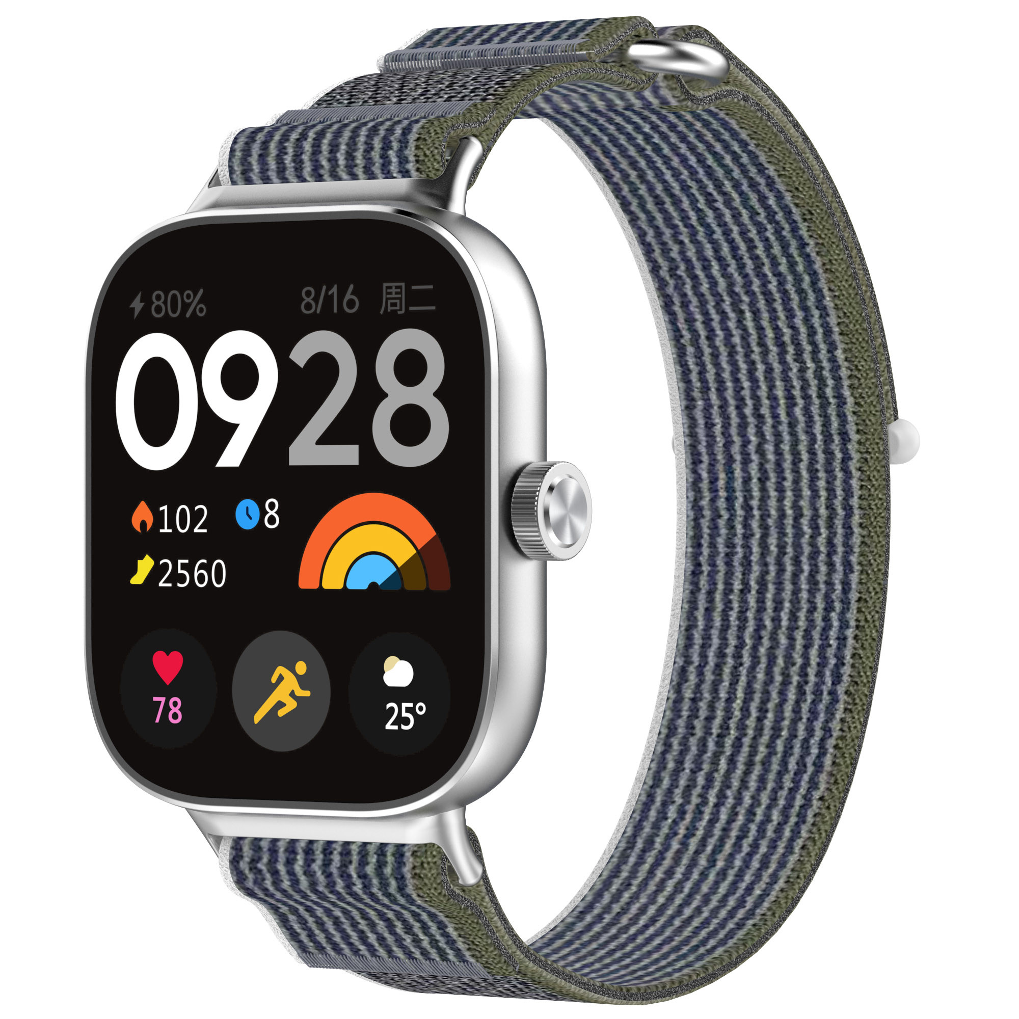 

Тканевый ремешок для Xiaomi Mi Band 8 Pro / Redmi Watch 4, на липучке, серо-зеленый, Зеленый;серый, Xiaomi Mi Band 8 Pro / Redmi Watch 4, на липучке