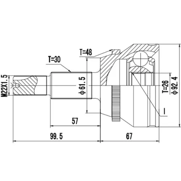

ZIKMAR 'Z87048R ШРУС наружный 1шт