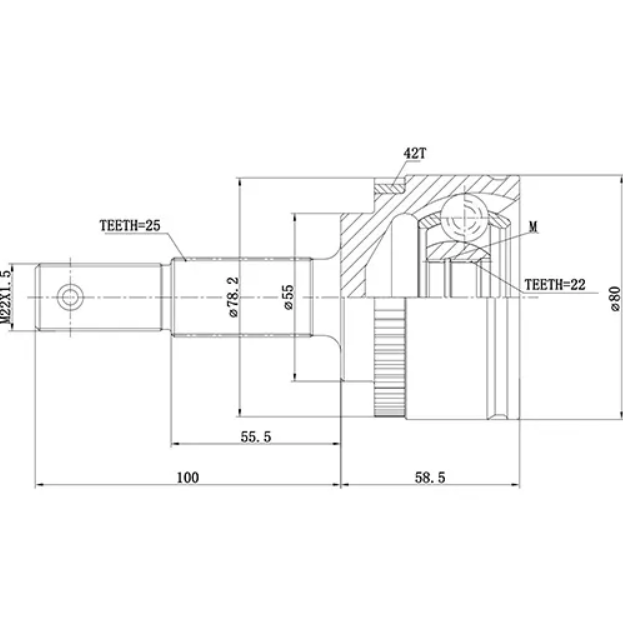 

ZIKMAR 'Z87157R ШРУС наружный 1шт