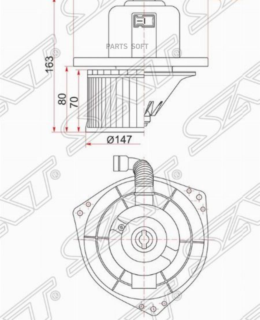 

SAT Мотор отопителя салона MITSUBISHI PAJERO/MONTERO SPORT 96-08/CHALLENGER K9# RHD 96-01