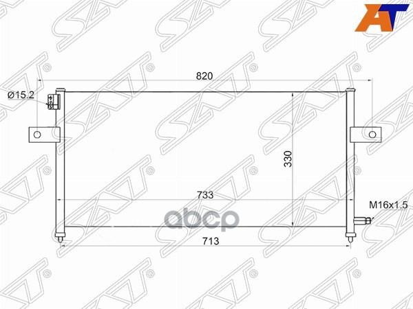 

SAT Радиатор кондиционера NISSAN NP300 08-/PICK-UP D22 97-07 YD25