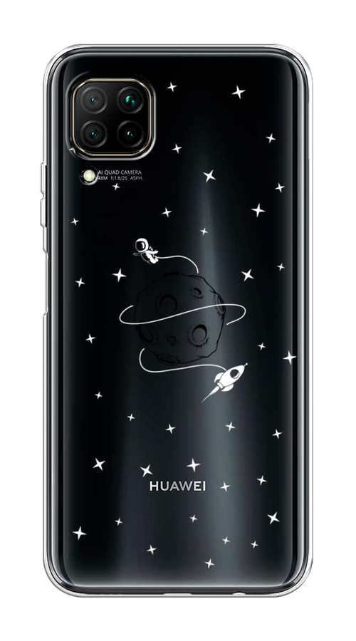 

Чехол на Huawei P40 Lite "Полет вокруг луны", Белый;серый;черный, 611650-2