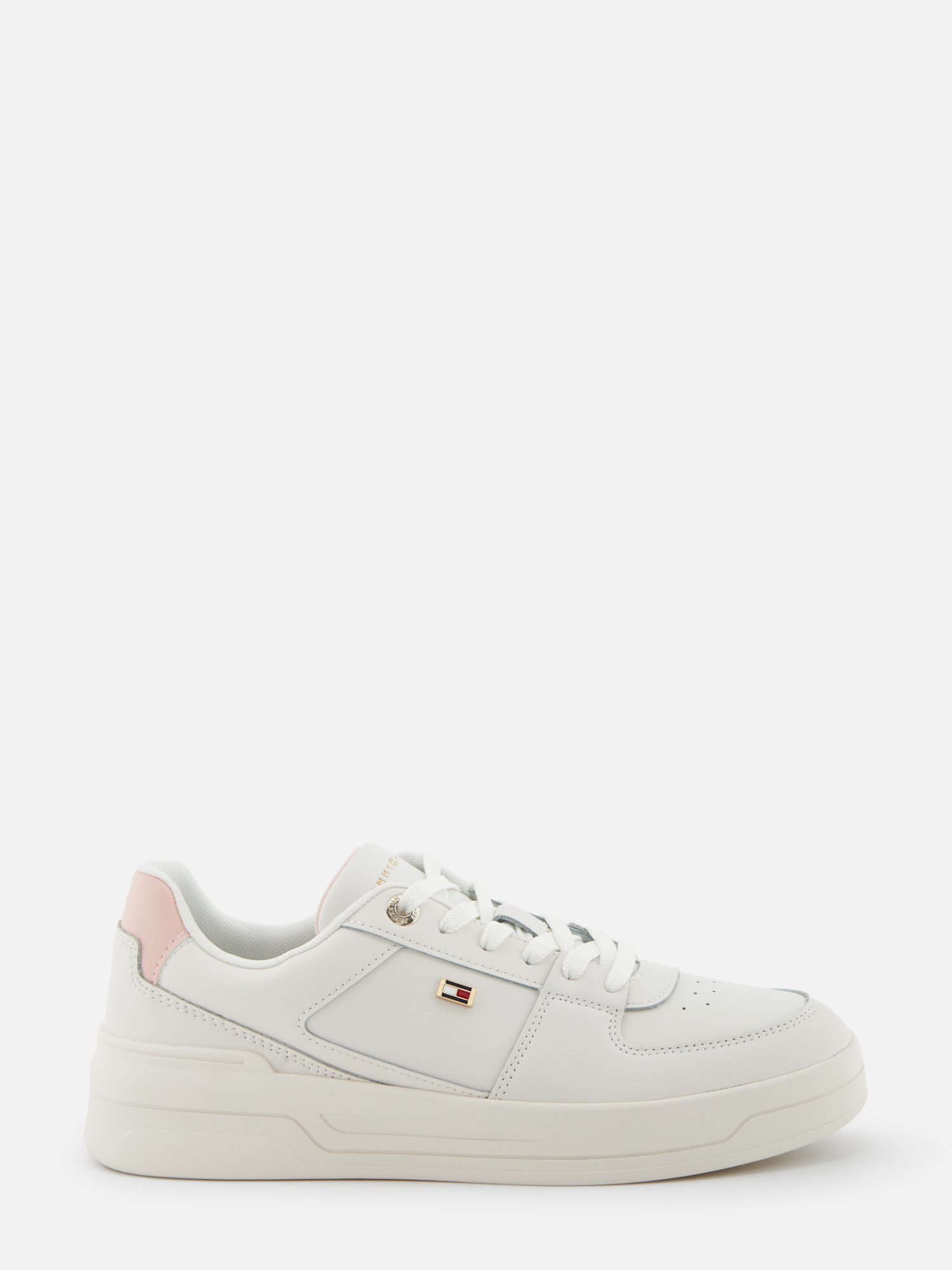 

Кроссовки женские Tommy Hilfiger FW0FW080810LA бело-розовые 39 EU, Бежевый, FW0FW080810LA
