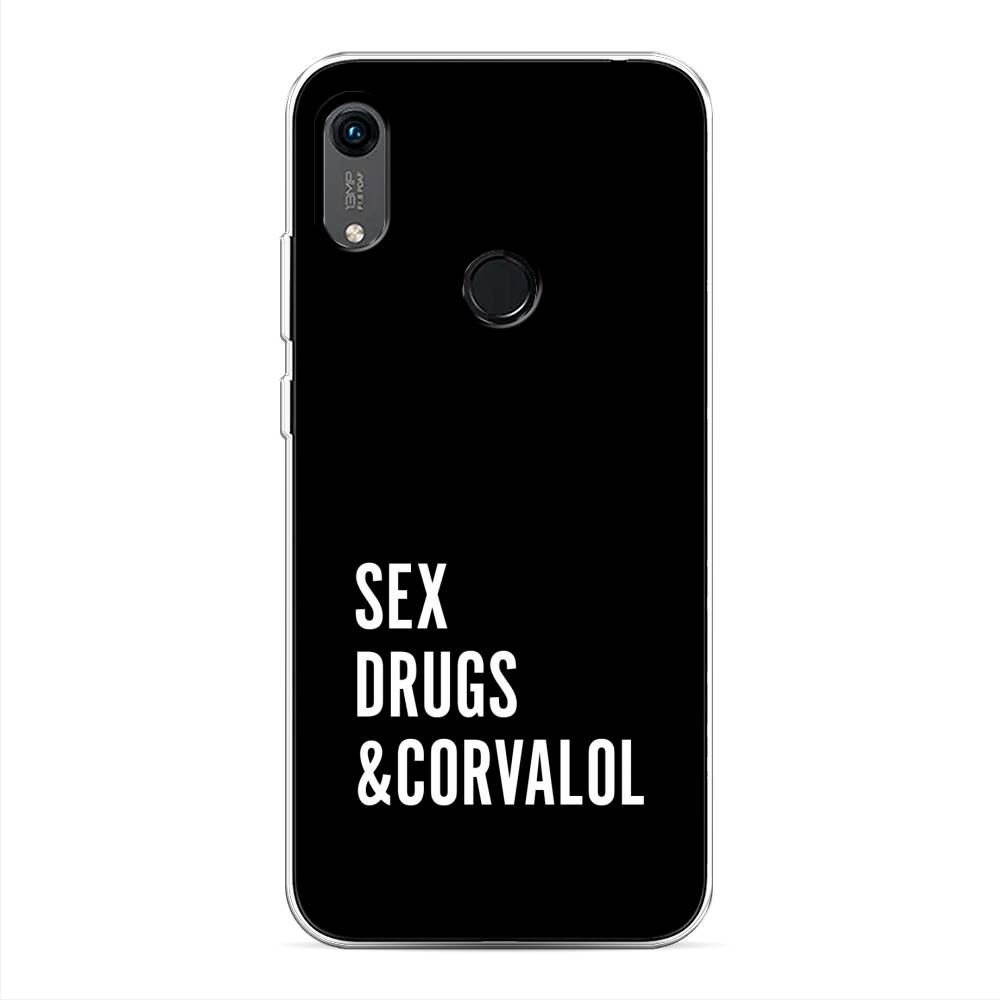 

Чехол на Huawei Y6 2019 "Corvalol", Черный;серый;белый, 611550-6